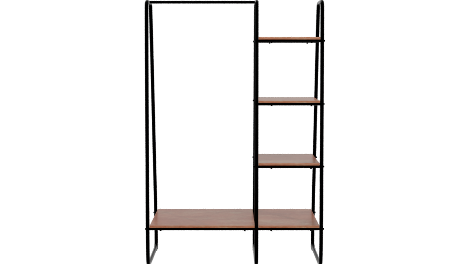 Modern Wooden Shelf Unit 3D - Professional 3D Model Render 5