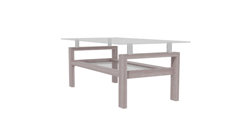 Stylish Glass Top Coffee Table - Professional 3D Model Render 13