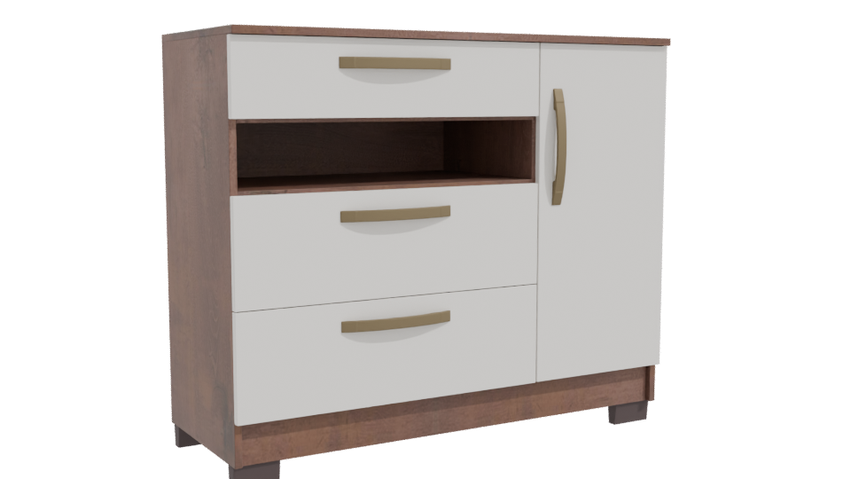 Sleek Modern Storage Cabinet 3D - Professional 3D Model Render 10