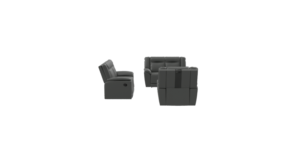 Stylish Reclining Sofa Set 3D - Professional 3D Model Render 8