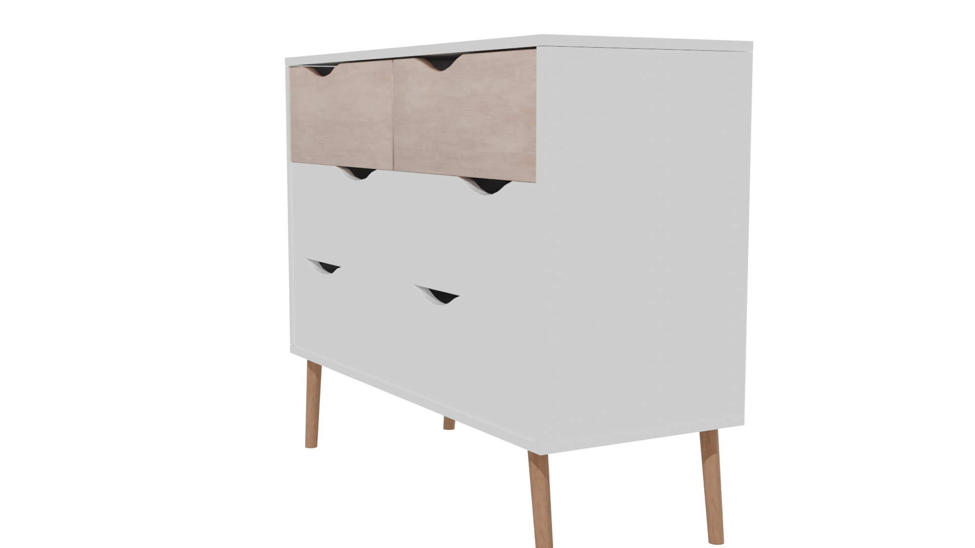 Stylish Modern Dresser with Wooden Accents 3D Model - Professional 3D Model Render 13