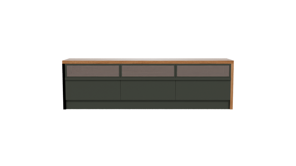 Modern Wooden TV Rack 3D - Professional 3D Model Render 11