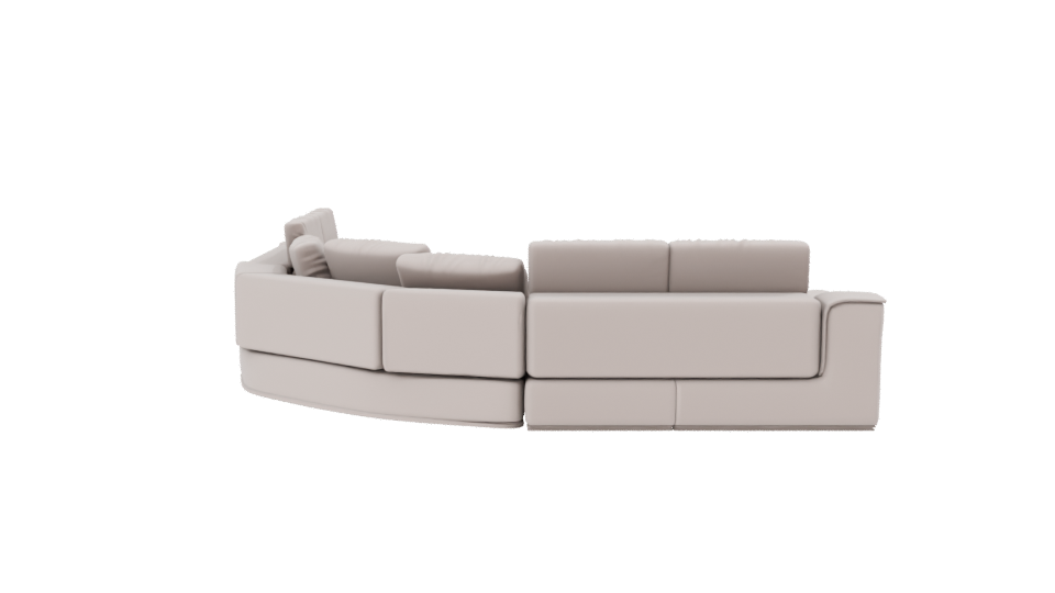 Stylish Curved Sofa 3D Model - Professional 3D Model Render 8