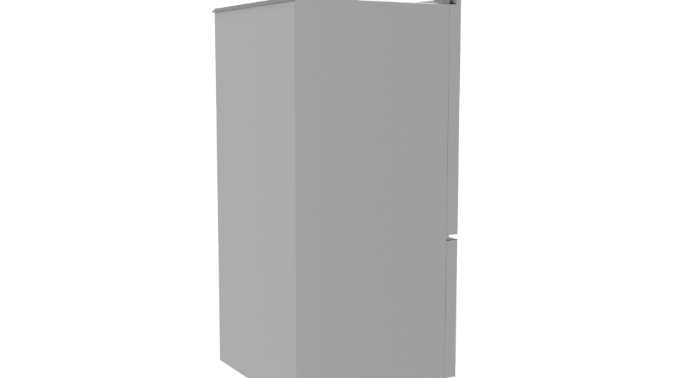 Sleek Stainless Steel Kitchen Refrigerator 3D Model - Professional 3D Model Render 7