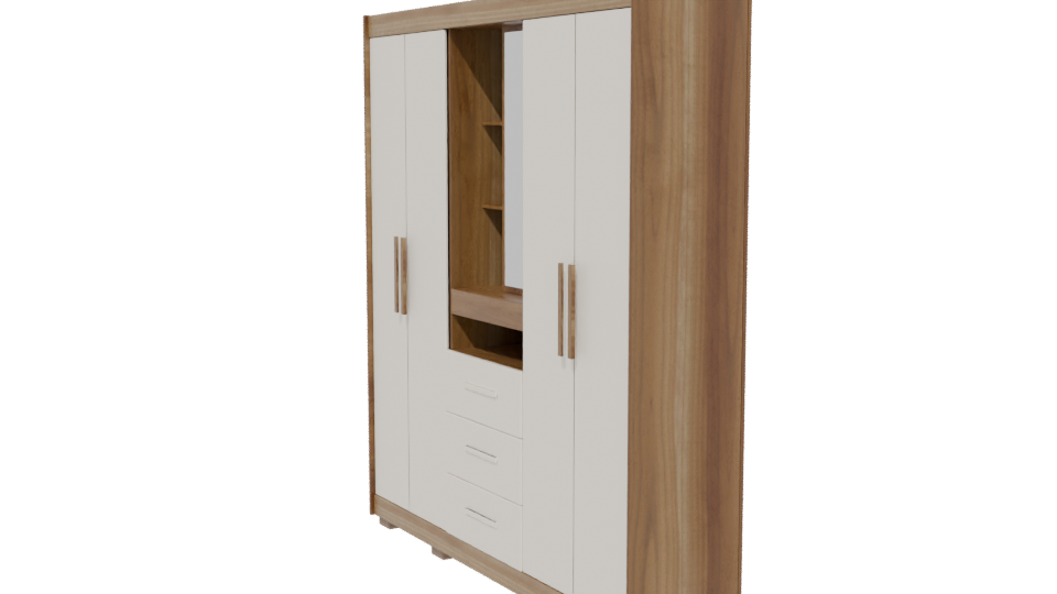 Stylish Modern Wardrobe 3D Model - Professional 3D Model Render 13