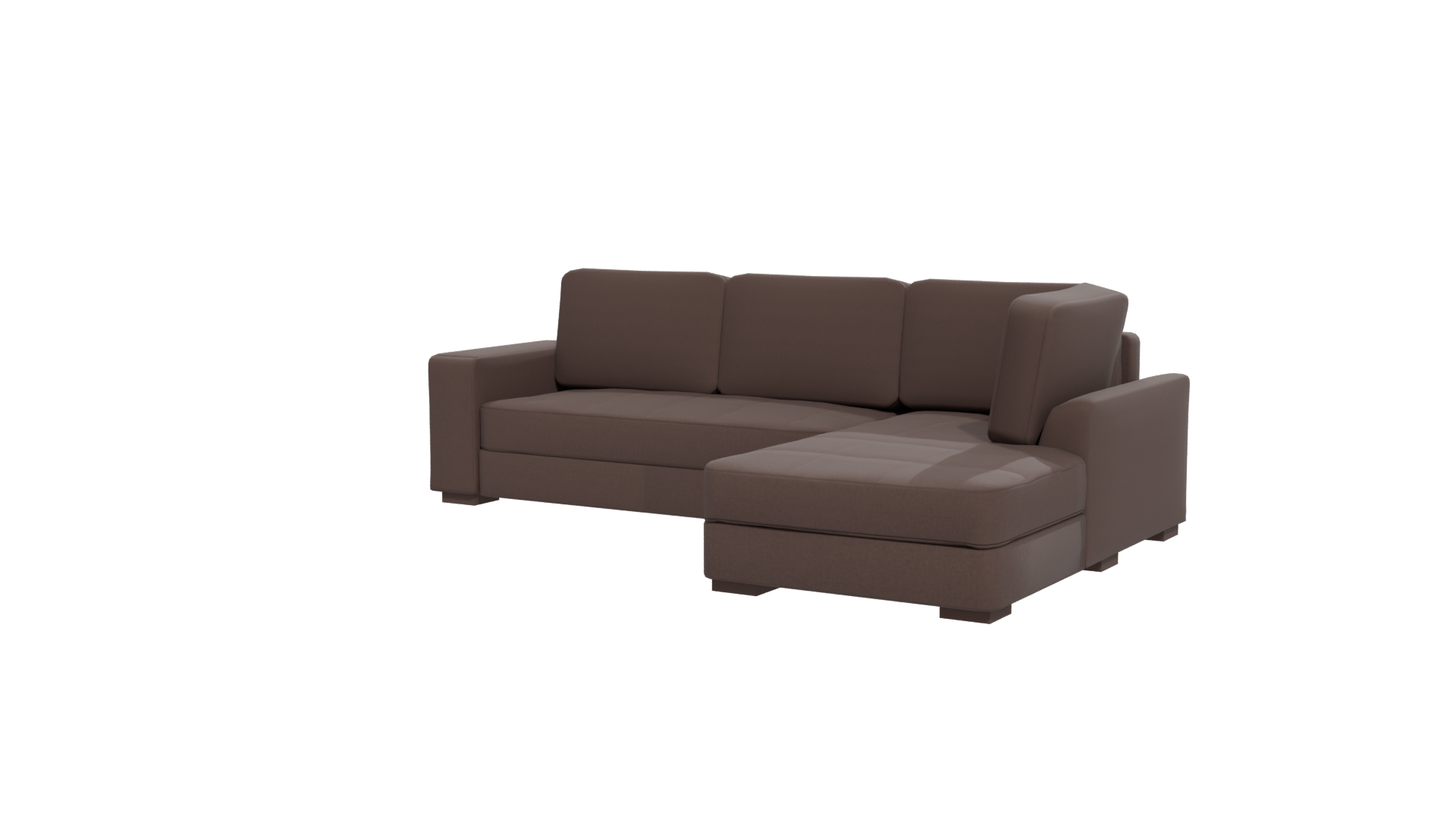 Modern L-Shaped Fabric Sofa 3D Model - Professional 3D Model Render 12