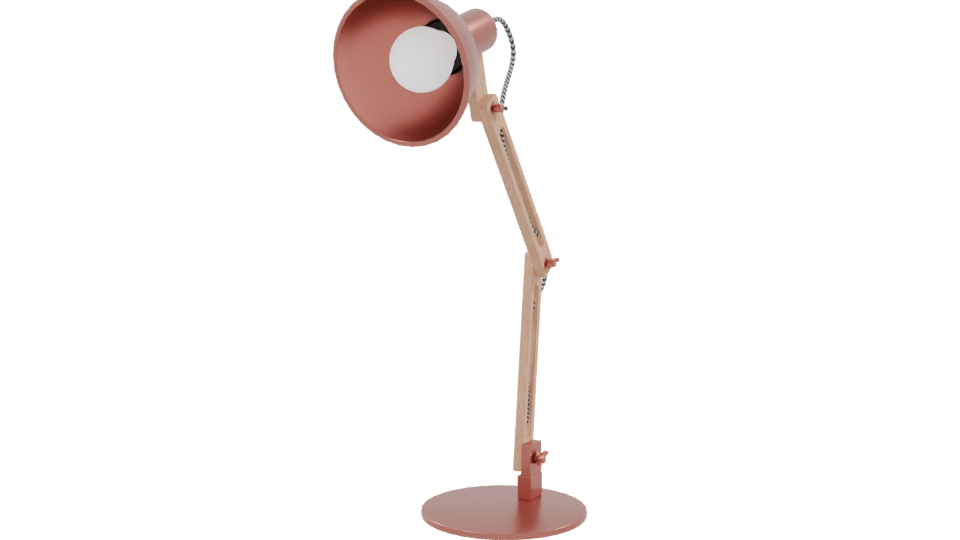 Elegant Copper Desk Lamp 3D - Professional 3D Model Render 9