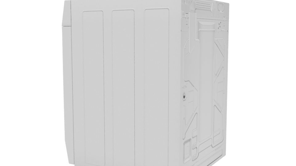 Stylish Front Load Washer 3D - Professional 3D Model Render 3
