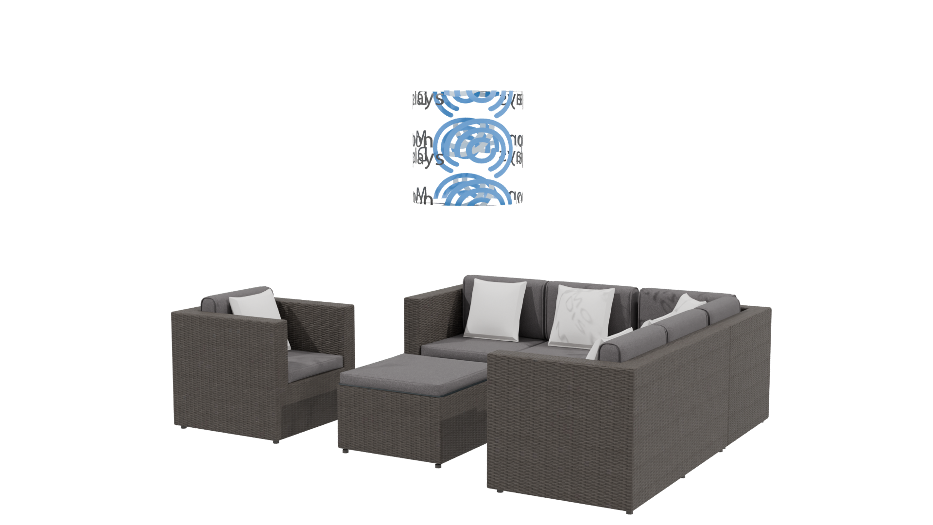 Stylish Outdoor Sofa Set 3D - Professional 3D Model Render 3