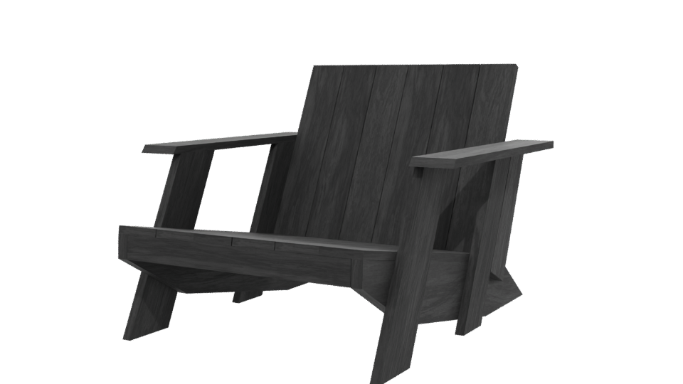 Stylish Wooden Lounge Chair Model - Professional 3D Model Render 12