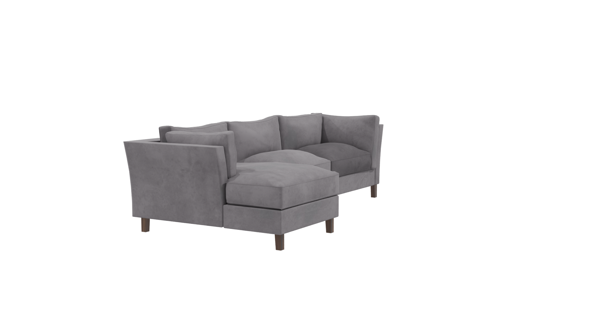 Modern Grey Sofa 3D Model - Professional 3D Model Render 9
