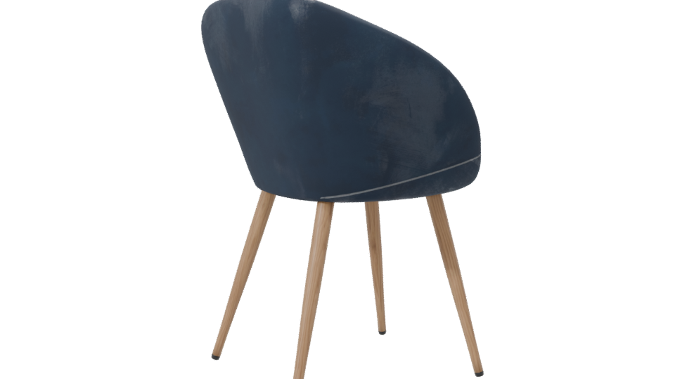 Contemporary Velvet Accent Chair 3D Model - Professional 3D Model Render 7