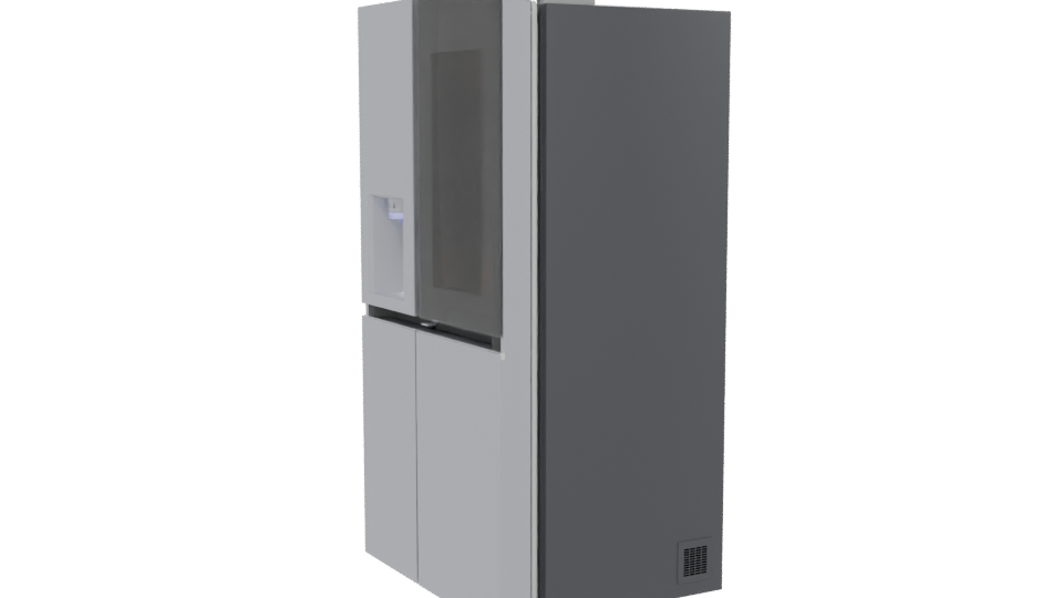 Sleek Smart Refrigerator 3D Model - Professional 3D Model Render 13