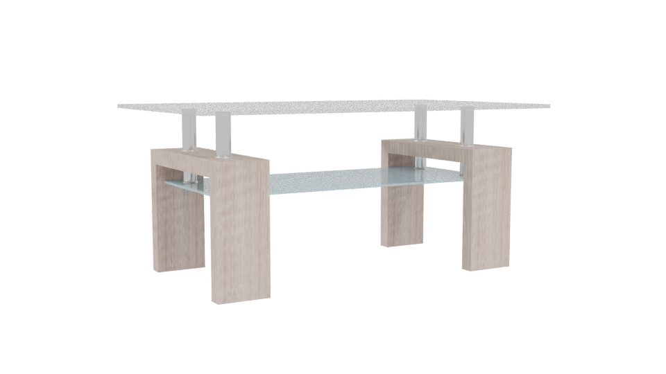 Beige Modern Coffee Table 3D - Professional 3D Model Render 4