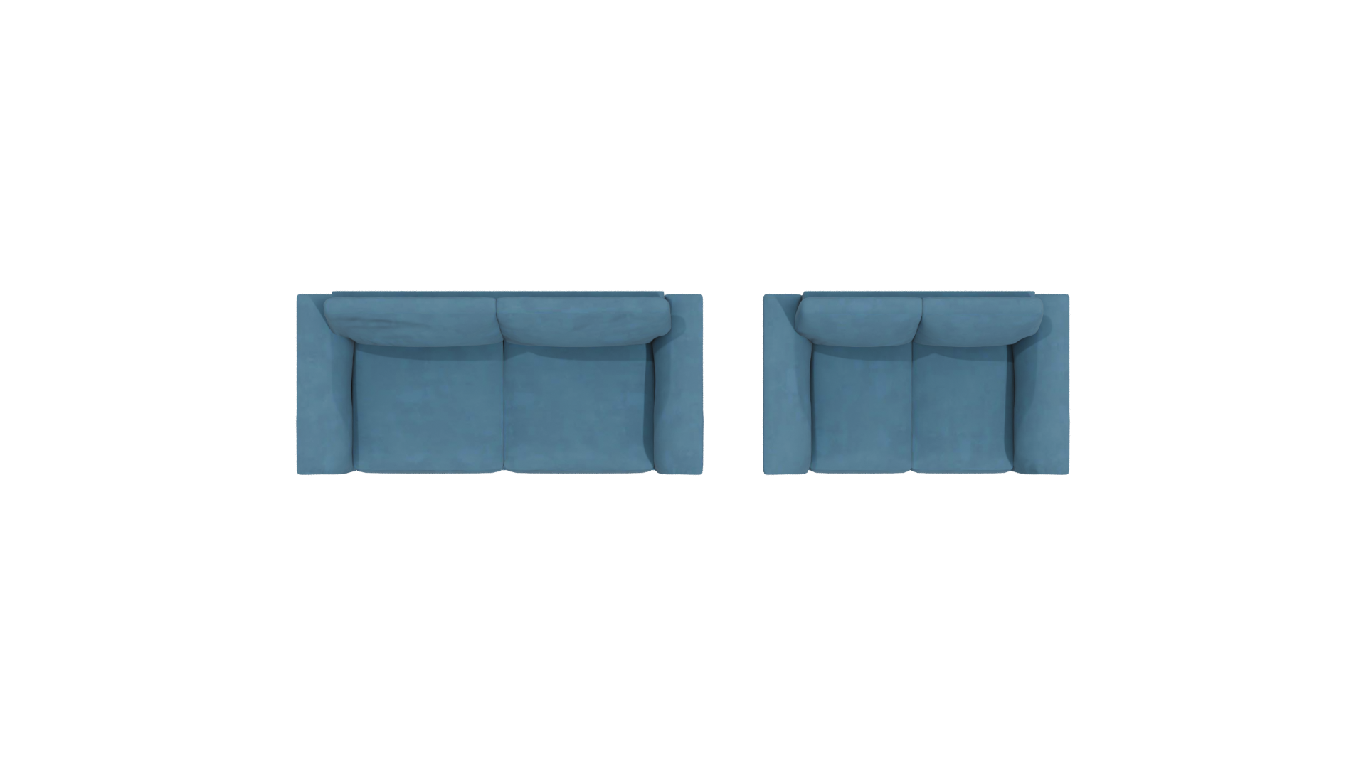 Stylish Blue Sofa Set 3D Model - Professional 3D Model Render 12