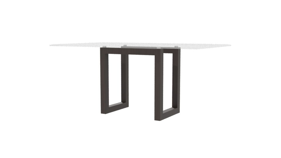 Glass Top Modern Dining Table - Professional 3D Model Render 6