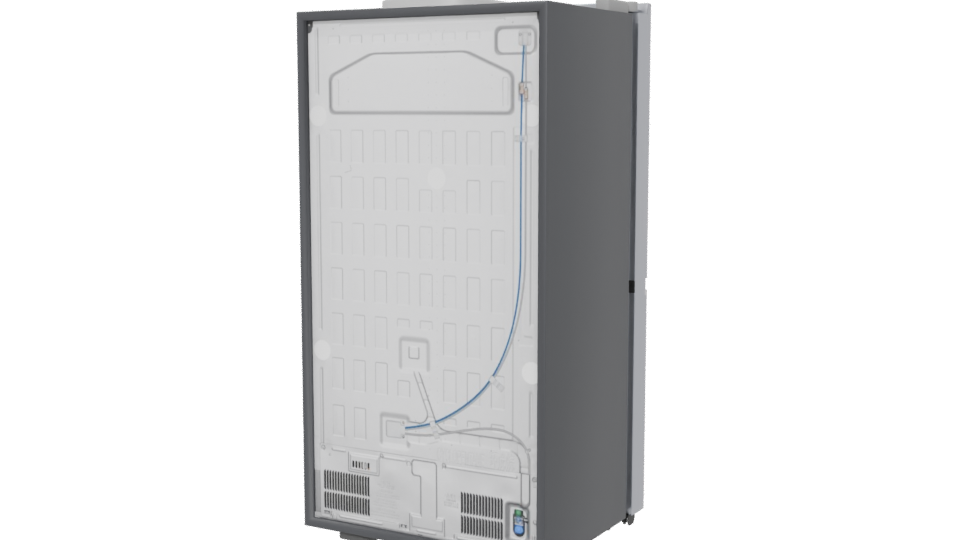 Sleek Smart Refrigerator 3D Model - Professional 3D Model Render 6