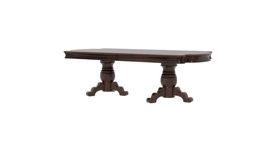 Elegant Wooden Dining Table 3D - Professional 3D Model Render 6