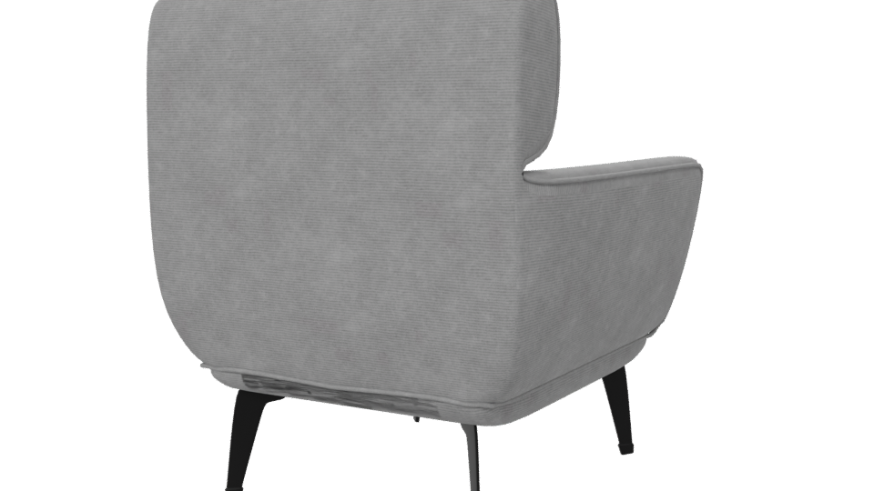 Contemporary Fabric Lounge Chair 3D Model - Professional 3D Model Render 6
