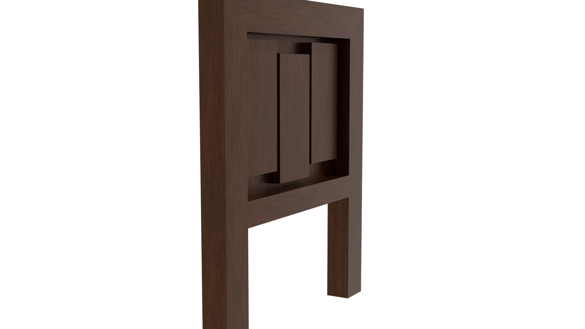 Elegant Wooden Nightstand 3D Model - Professional 3D Model Render 9