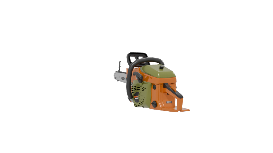 Realistic Chainsaw 3D Model - Professional 3D Model Render 13