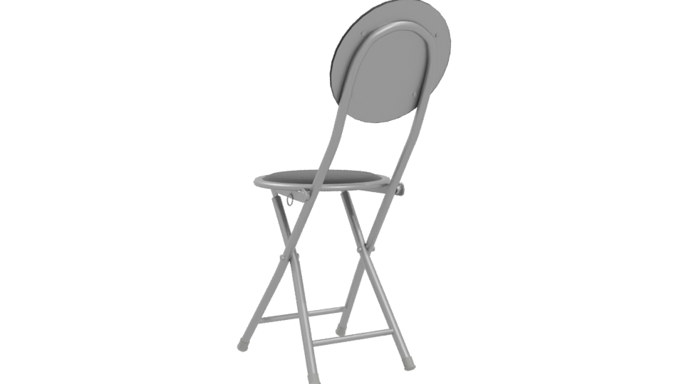 Black Metal Bar Stool 3D - Professional 3D Model Render 4