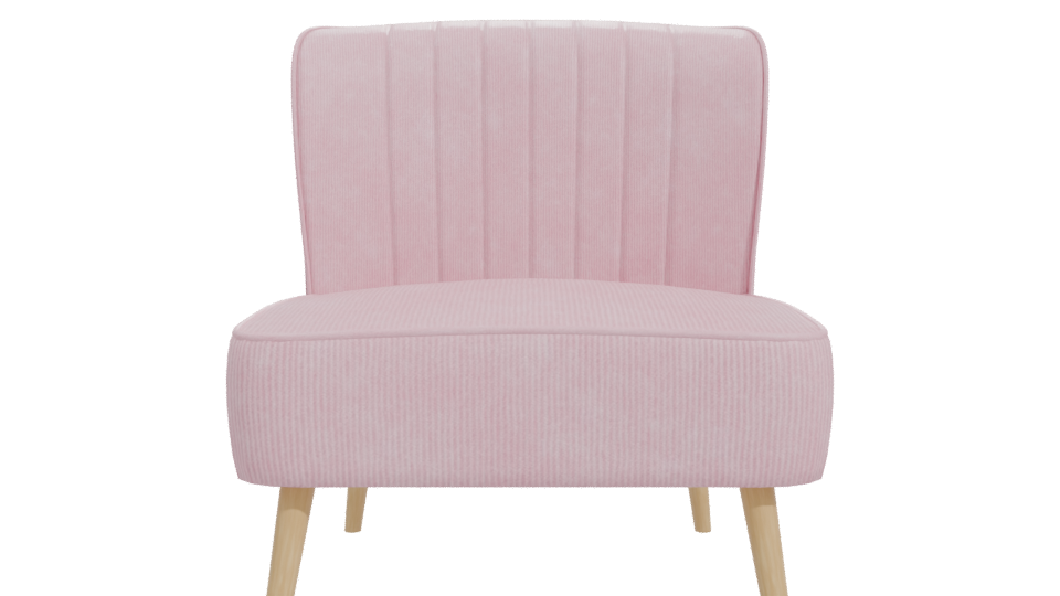 Stylish Pink Accent Chair 3D - Professional 3D Model Render 11