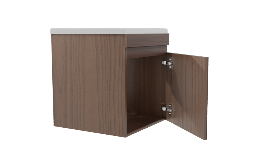 Stylish Wooden Storage Cabinet 3D - Professional 3D Model Render 9