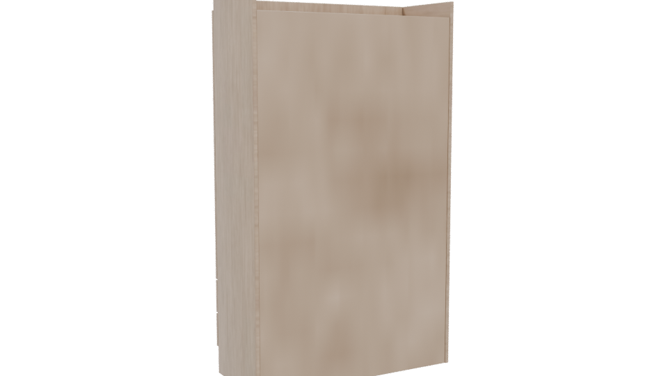 Stylish Wooden Wardrobe 3D Model - Professional 3D Model Render 4