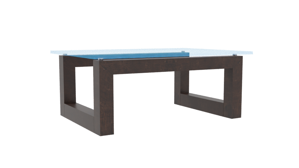 Modern Glass Table 3D Model - Professional 3D Model Render 4