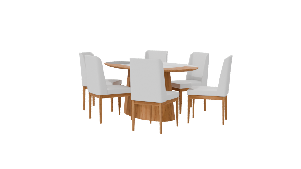 Modern Round Dining Table 3D - Professional 3D Model Render 7