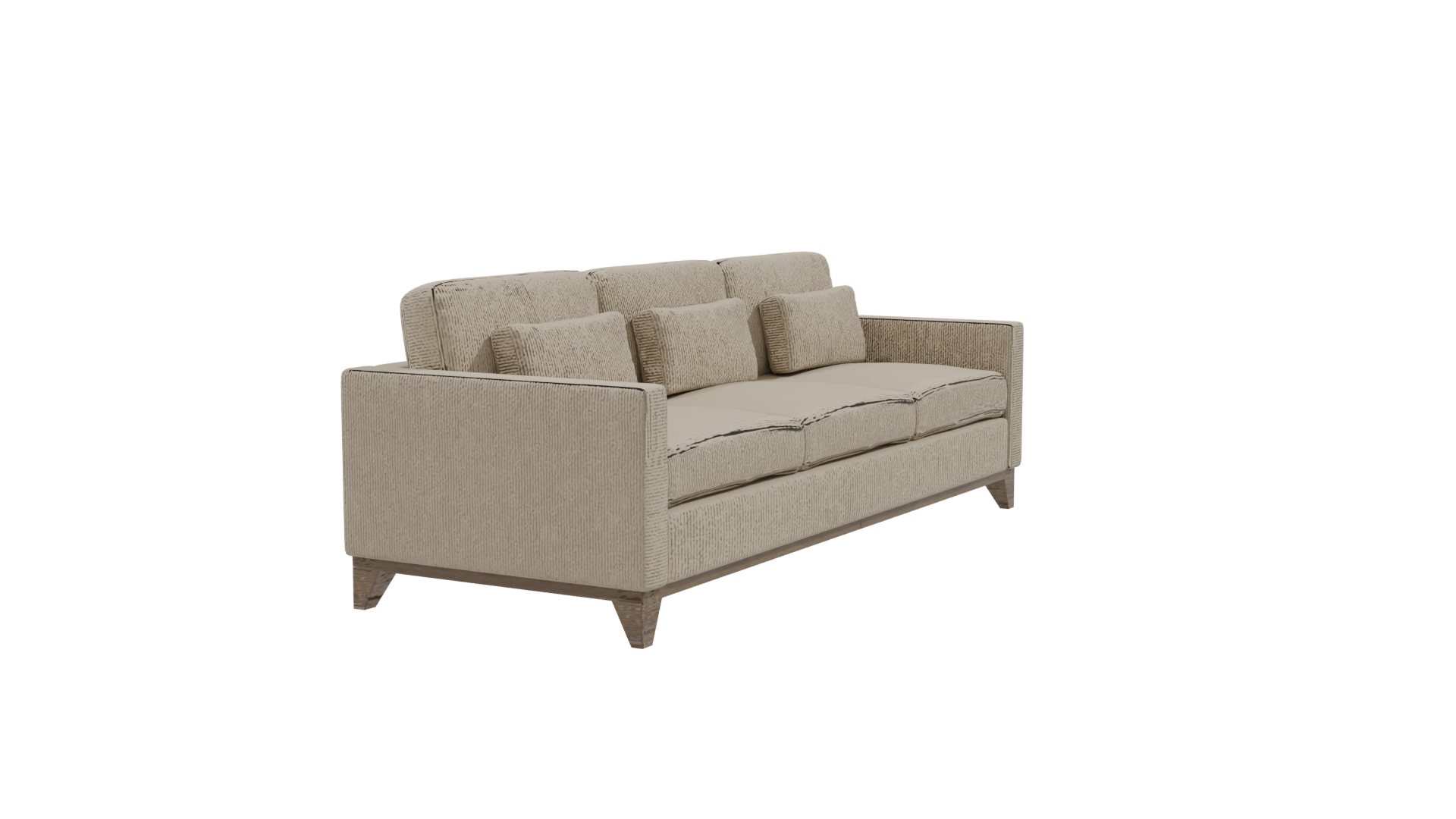 Lilyrose Beige Sofa 3D Model - Professional 3D Model Render 9