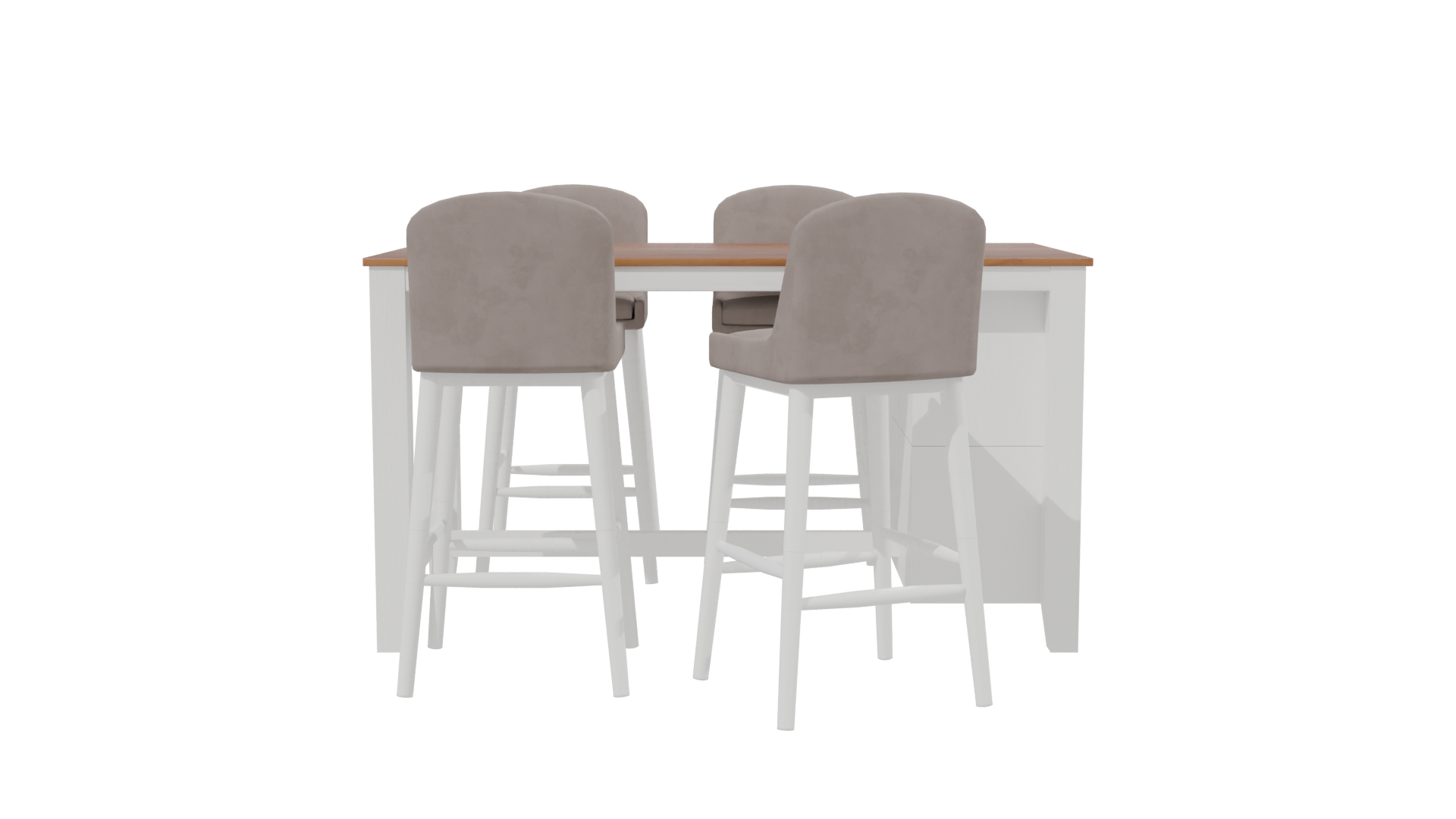 Stylish Modern Bar Table Set 3D Model - Professional 3D Model Render 2