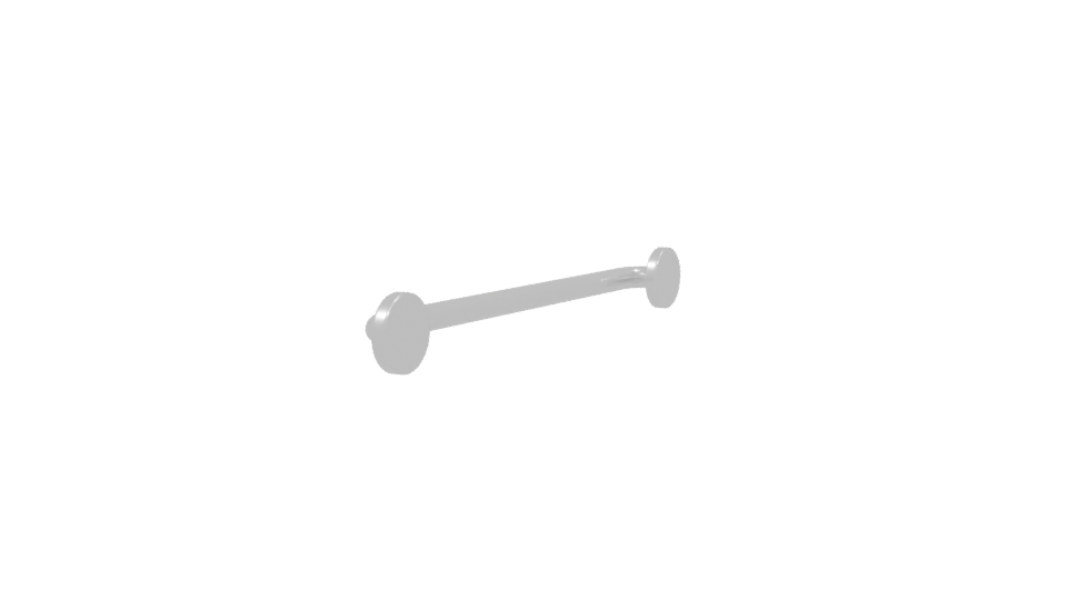 Sleek Metal Grab Bar Model - Professional 3D Model Render 3