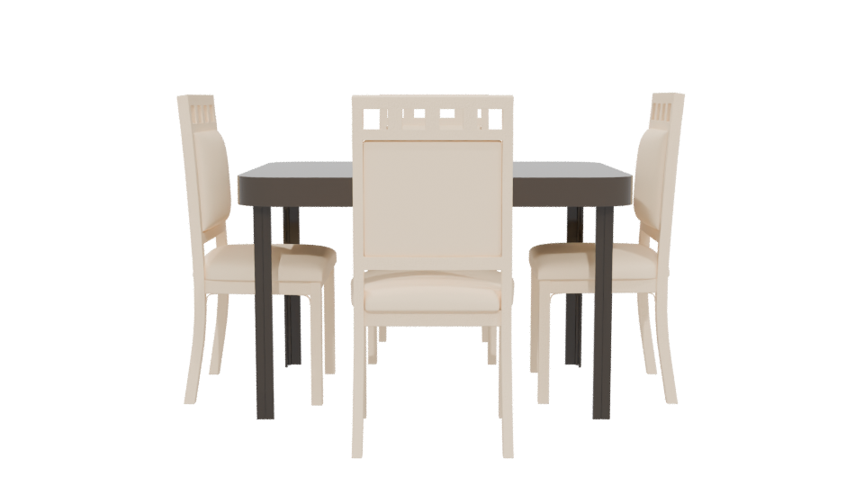 Stylish Dining Table Set 3D - Professional 3D Model Render 5