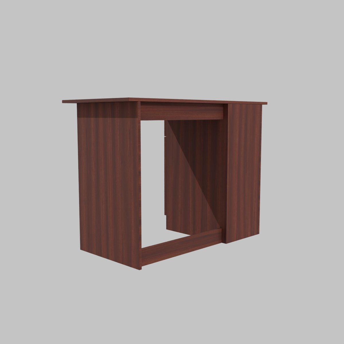 Modern Wooden Office Desk 3D - Professional 3D Model Render 5