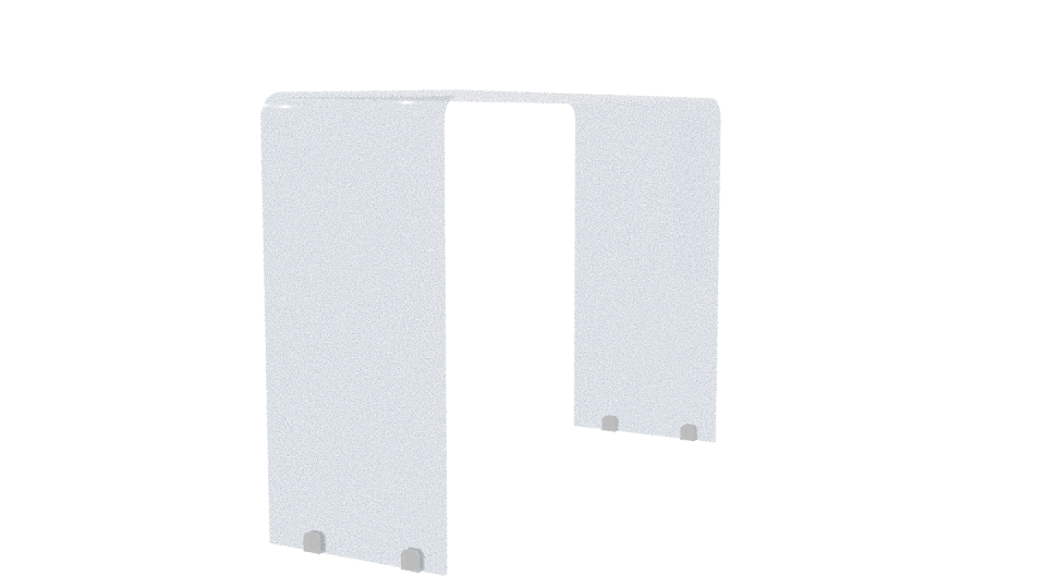 Transparent Minimalist Architectural Divider 3D Model - Professional 3D Model Render 9