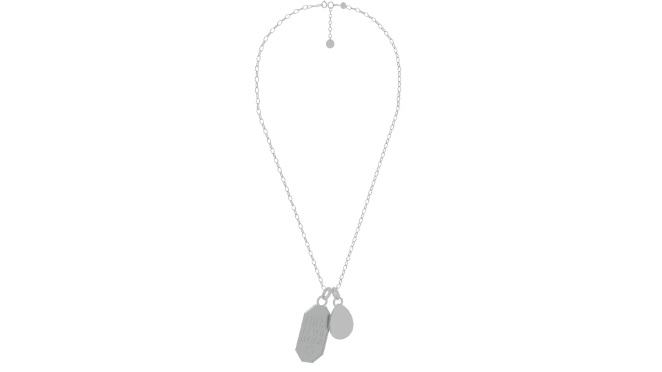 Elegant Pendant Necklace 3D Model - Professional 3D Model Render 10