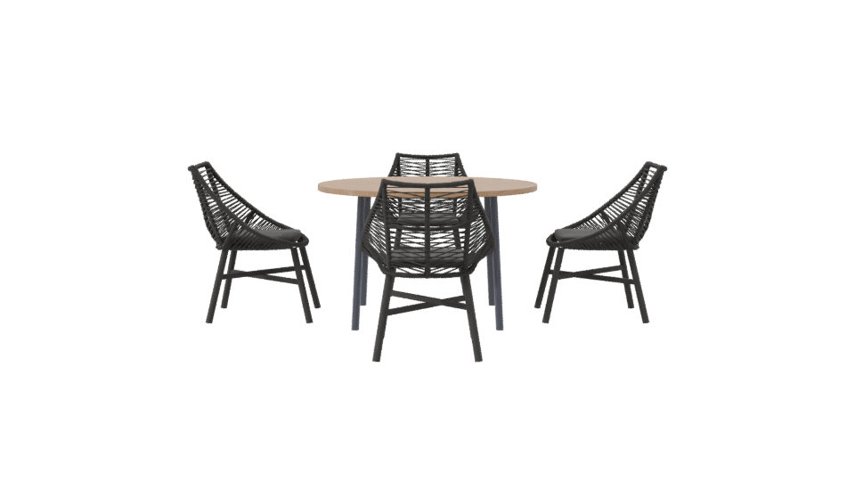 Stylish Dining Table Set 3D - Professional 3D Model Render 8