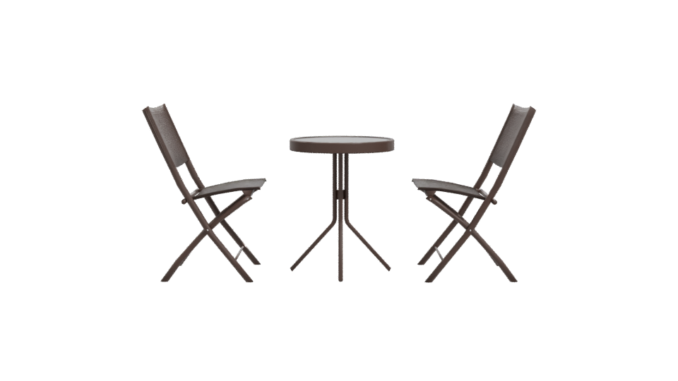Outdoor Folding Table and Chairs 3D - Professional 3D Model Render 11