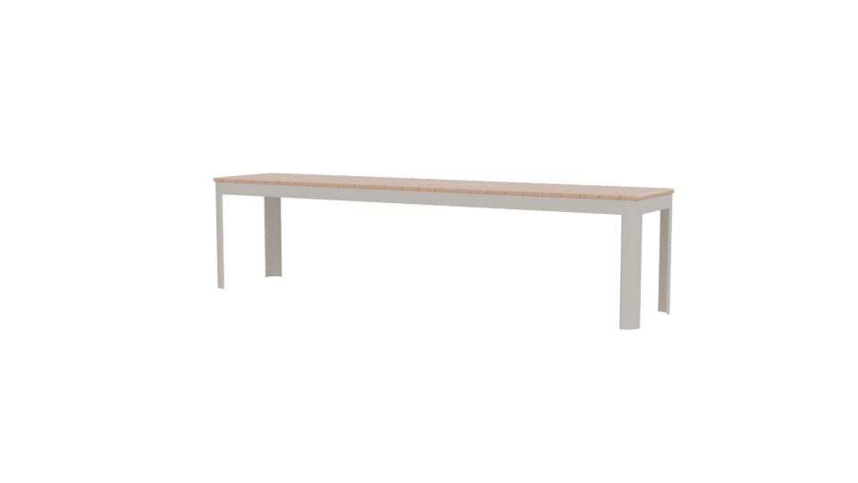 Stylish Wooden Outdoor Bench Model - Professional 3D Model Render 12