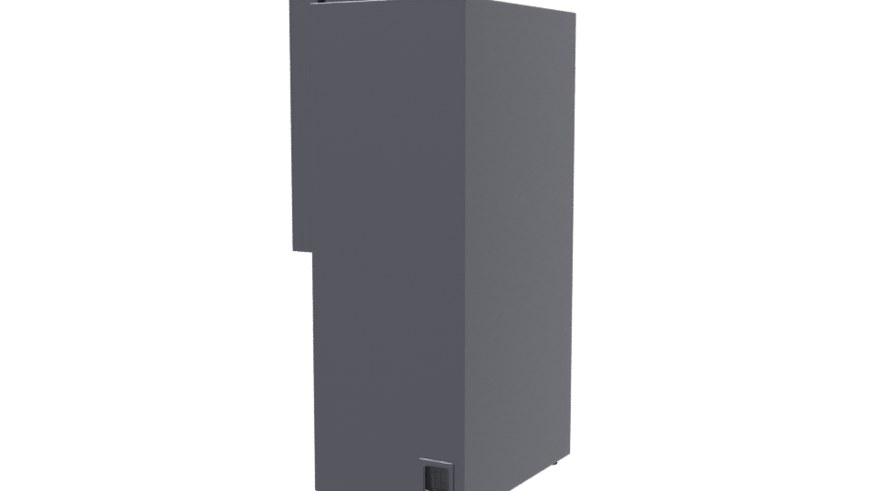 Sleek Black Refrigerator Model 3D - Professional 3D Model Render 3