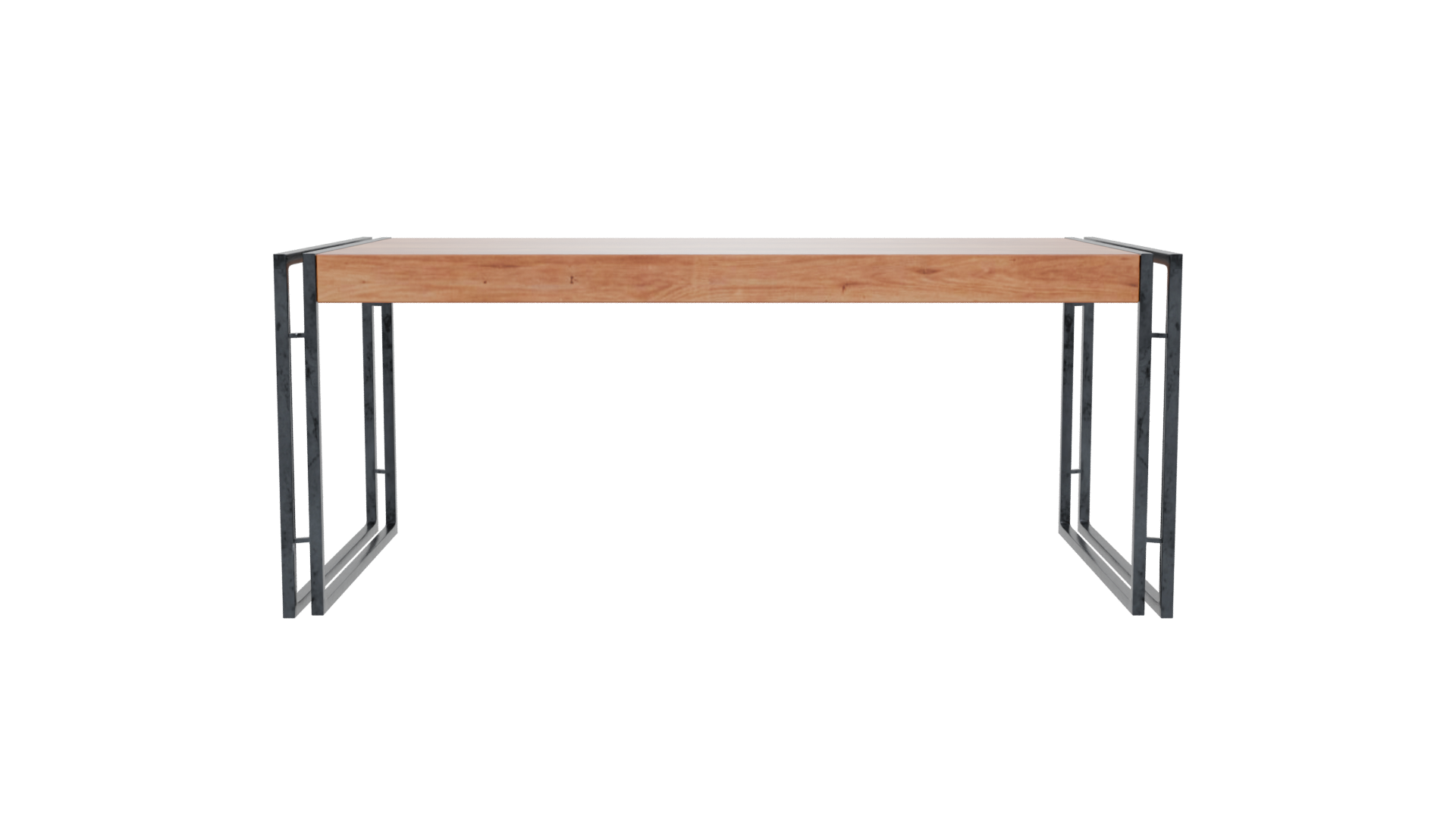 Industrial Wooden Table 3D Model - Professional 3D Model Render 11