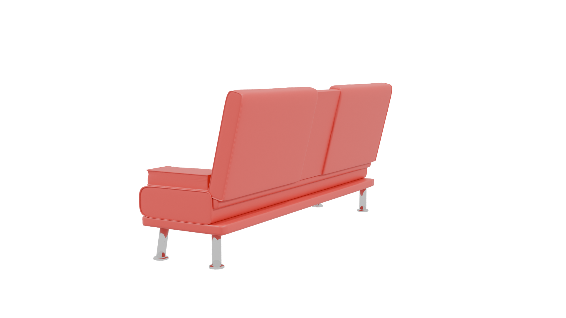 Stylish Sofa with Cup Holders - Professional 3D Model Render 3