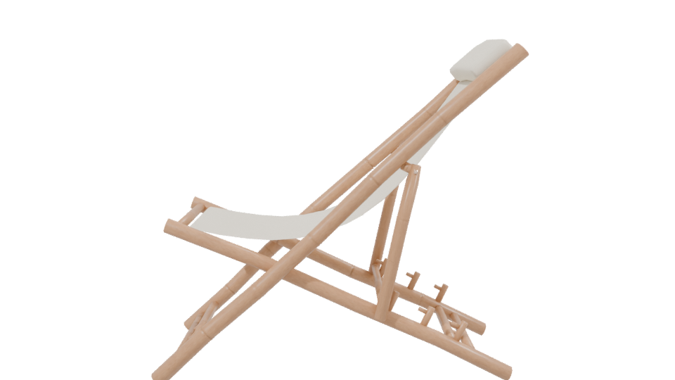 Stylish Outdoor Lounger 3D Model - Professional 3D Model Render 2