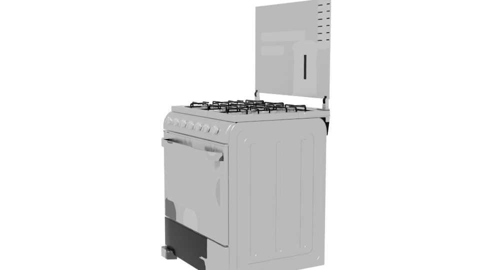 Modern Gas Stove 3D Model - Professional 3D Model Render 13
