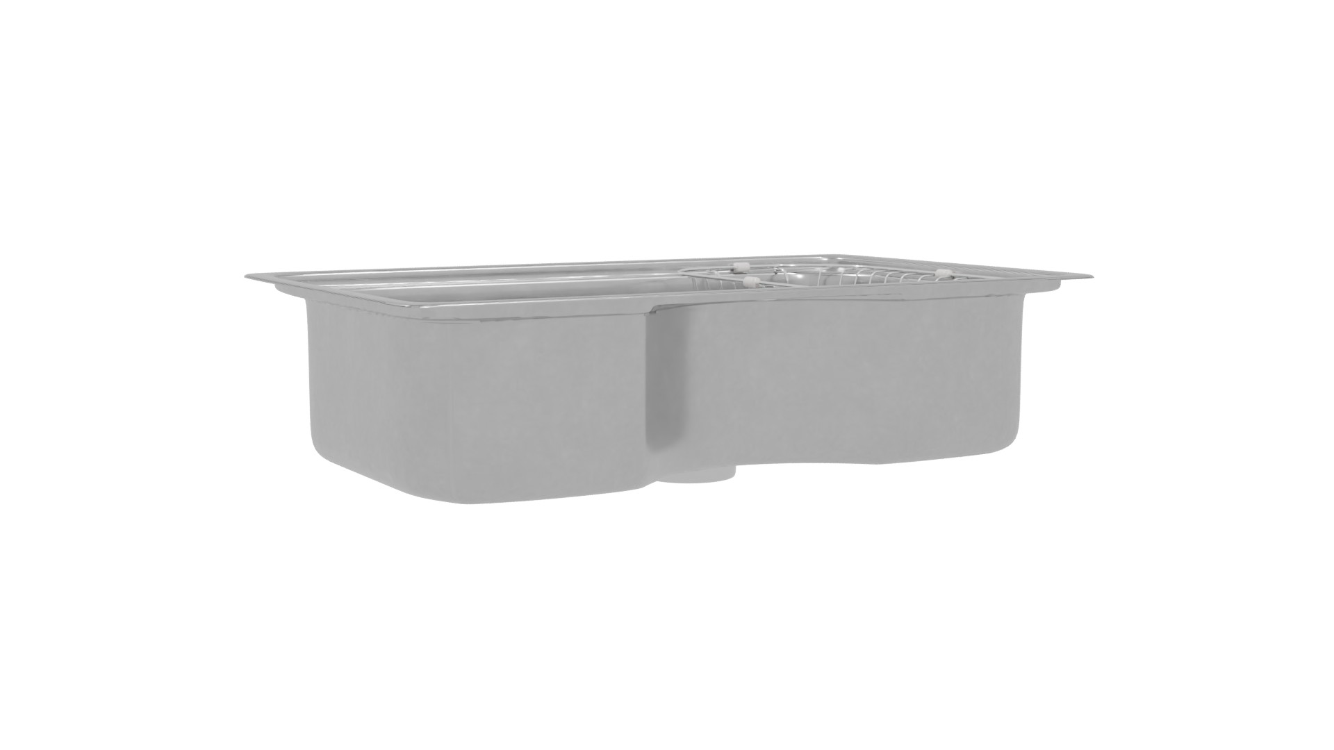 Stainless Steel Kitchen Sink Model - Professional 3D Model Render 13