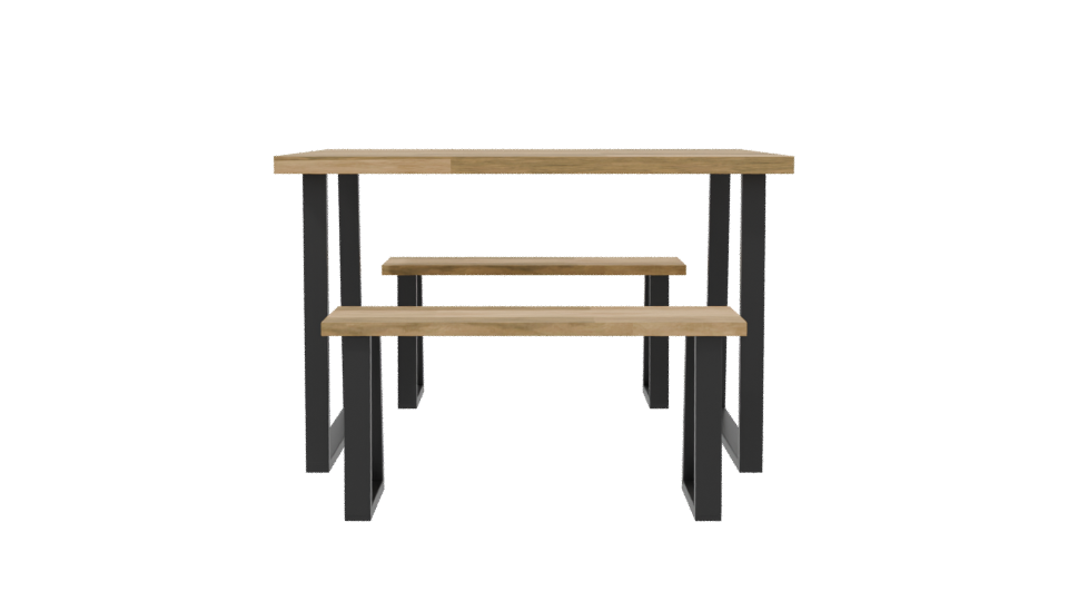 Modern Dining Table Set 3D - Professional 3D Model Render 2
