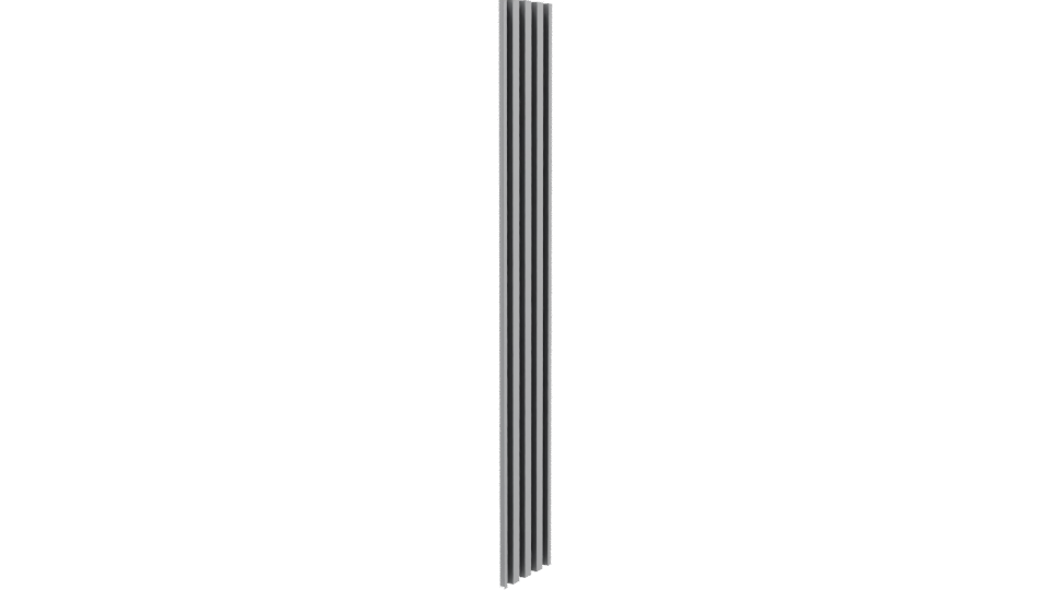 Vertical Slatted Architectural Column 3D Model - Professional 3D Model Render 9