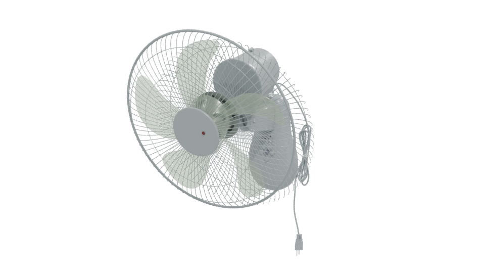 Stylish Wall Mount Fan Model - Professional 3D Model Render 12